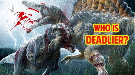 TREX VS SPINOSAURUS Who Is Deadlier 🦖😱 - YouTube