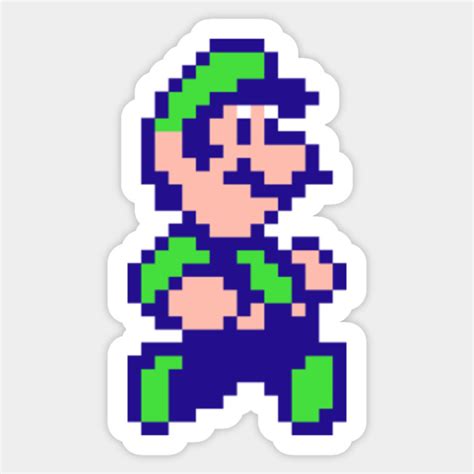 Old School Games - Luigi (Super Mario Brothers 2) - Luigi - Sticker ...