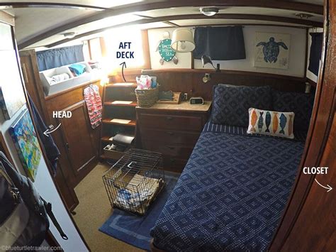 Tour inside our cozy live aboard trawler - Blue Turtle Cruising