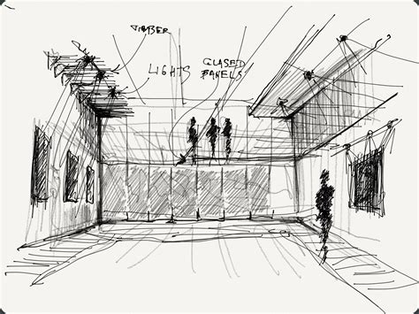 Art Gallery, Interior Sketching | Disegno di architettura, Architettura ...