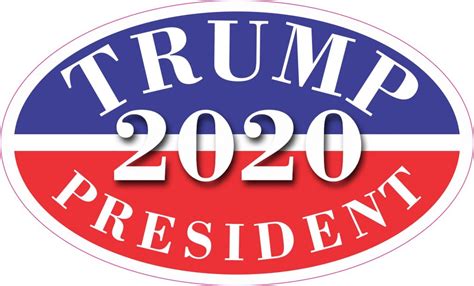 5in x 3in Oval Trump President 2020 Sticker – StickerTalk®