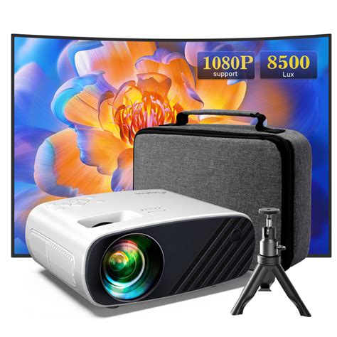 Mini Projector, ELEPHAS 8000LM 1080P HD Projector LED Technology 200" Display Support Home ...