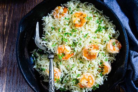 One Pot Garlic Butter Shrimp Rice Recipe - Whiskaffair