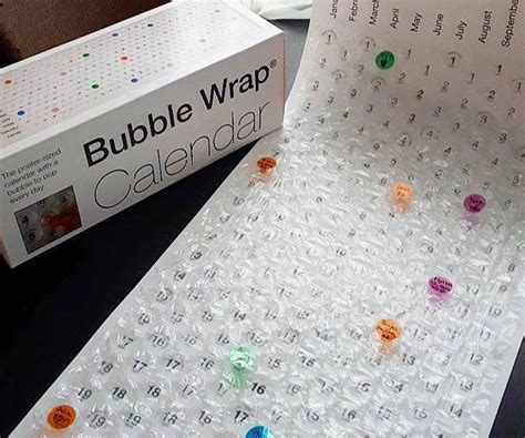 Bubble Wrap Calendar | Bubbles, Bubble wrap, Calendar