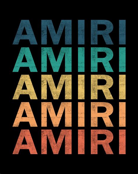 Amiri Name T Shirt - Amiri Vintage Retro Name Gift Item Digital Art by ...