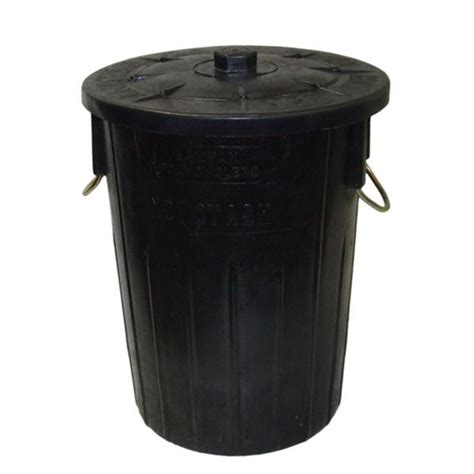 Refuse Bin Rubber 85 Litre Black With Lid – Alberton Hardware Online Store