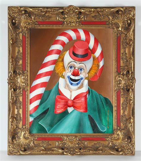 Original Signed Oil Painting of Clown by Red Skelton For Sale at 1stdibs