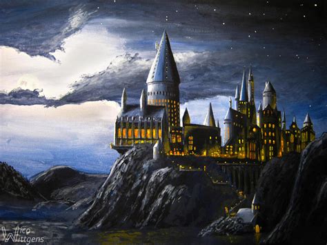 Hogwarts at night by NicoW92 on DeviantArt