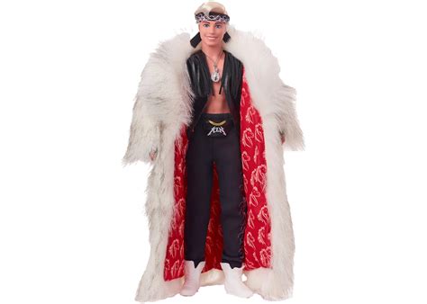 Mattel Barbie Signature Ken in Faux Fur Coat and Black Fringe Vest Doll ...