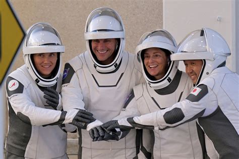 Latest four-member SpaceX crew, including cosmonaut, welcomed aboard ...