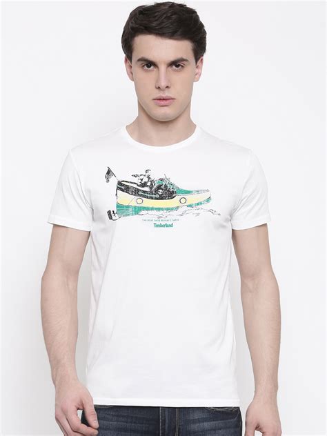 Buy Timberland Men White Solid Round Neck T Shirt - Tshirts for Men 2475964 | Myntra