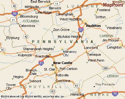 Where is Mahanoy City, Pennsylvania? see area map & more