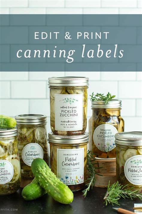 Canning Labels Free Printable