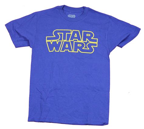 Star Wars - Star Wars Mens T-Shirt - Classic Yellow Lined Logo Image (X-Large) - Walmart.com ...