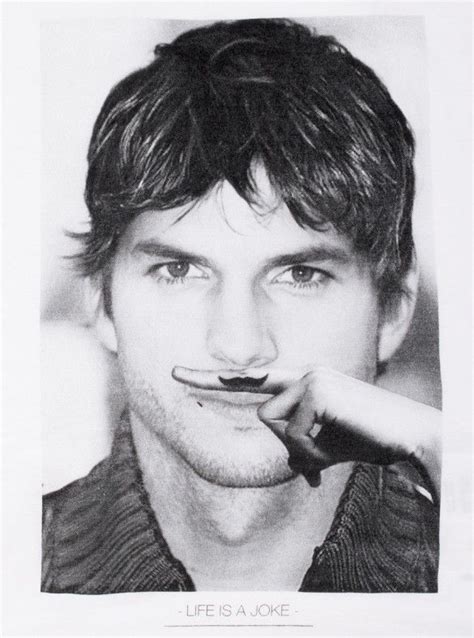 Daily Tee: Ashton Kutcher Moustache custom t-shirt | Custom tshirt design, Custom tshirts ...