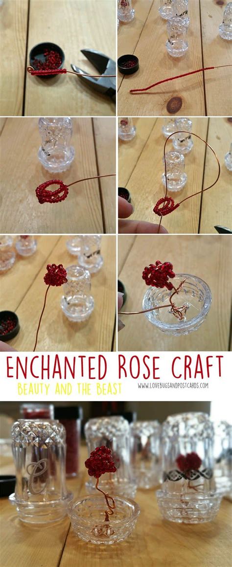 DIY Enchanted Rose in a Jar craft #BeautyAndTheBeast - Lovebugs and Postcards | Enchanted rose ...