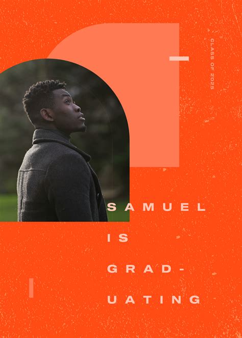 Plantilla personalizable Samuel is graduating de graduation announcement | Shutterstock