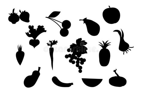 Fruit and Vegetable Silhouettes