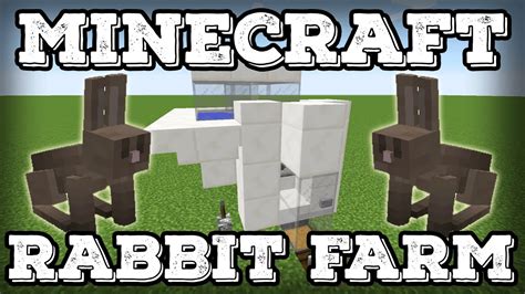 Minecraft Tutorial - Rabbit Farm - Cooked Rabbit - Rabbit's Foot(Minecraft 1.8+) - YouTube