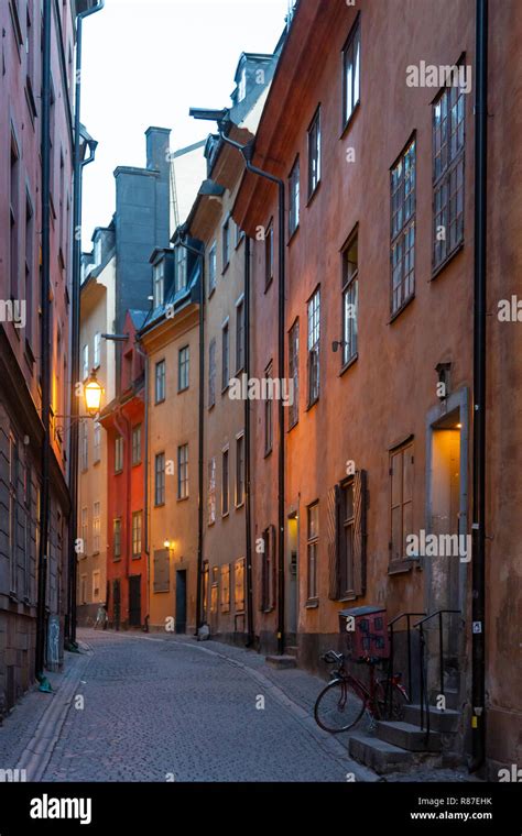 Gamla Stan at night, Stockholm, Sweden Stock Photo - Alamy