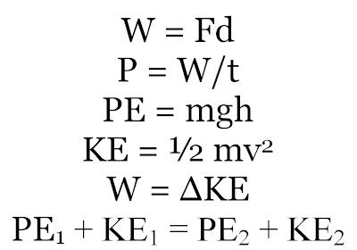 Mr. Andrade's Physics Classes: Work, Power, Energy Review