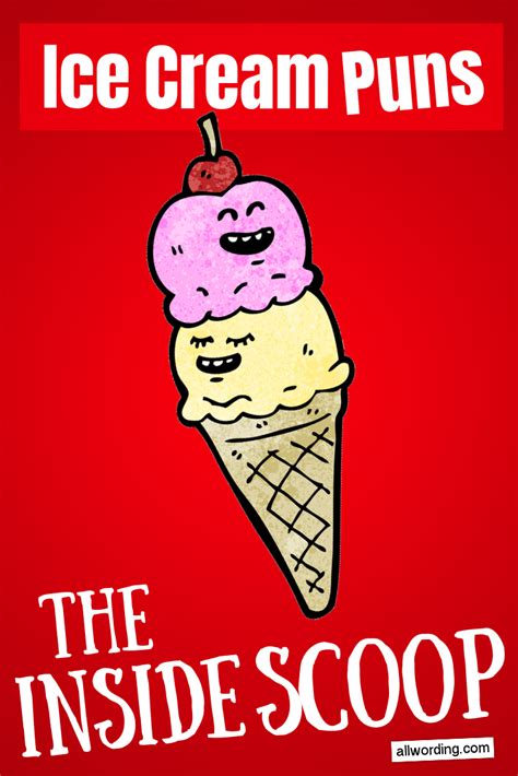 an ice cream poster with the words, `'the inside scoop'on it