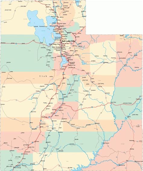 Utah Road Map Printable - Free Printable Maps