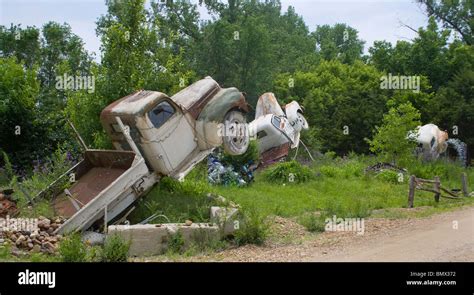 Truckhenge by Ron Lessman in Topeka Kansas Stock Photo - Alamy