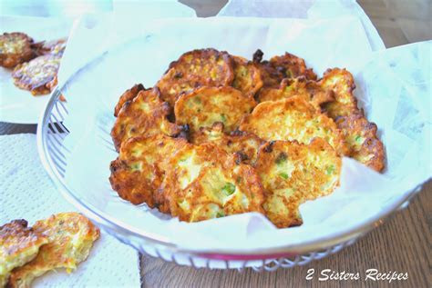 Yellow Squash Fritters - 2 Sisters Recipes by Anna and Liz