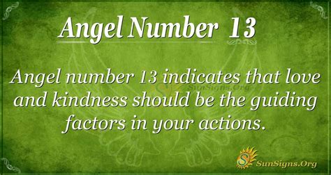 Angel Number 13 Meaning | SunSigns.Org