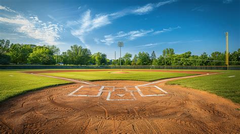 Baseball Field At Baseball Game At Park Background, Grass, Outdoors ...