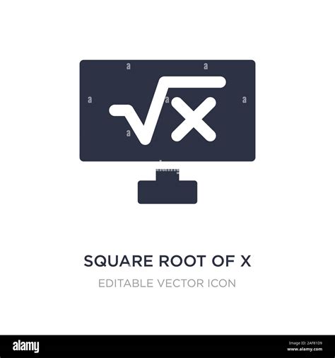 square root of x icon on white background. Simple element illustration from Signs concept ...