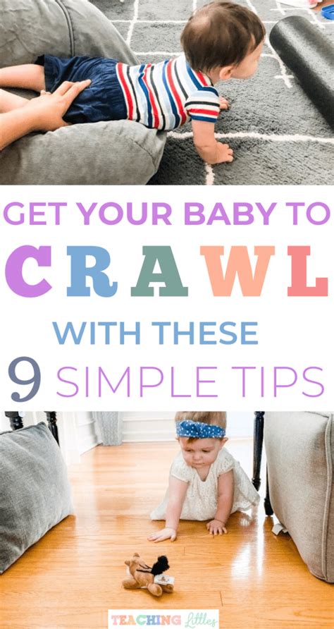 9 Tips and Activities to Teach Your Baby to Crawl | Baby development activities, Baby play ...