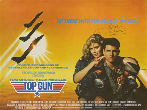 TOP GUN (1986) POSTER, BRITISH, SIGNED BY TOM CRUISE | Original Film ...