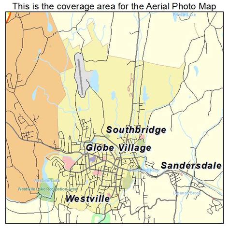 Aerial Photography Map of Southbridge, MA Massachusetts