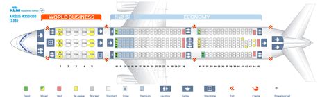 Seat map Airbus A330-300 KLM. Best seats in the plane