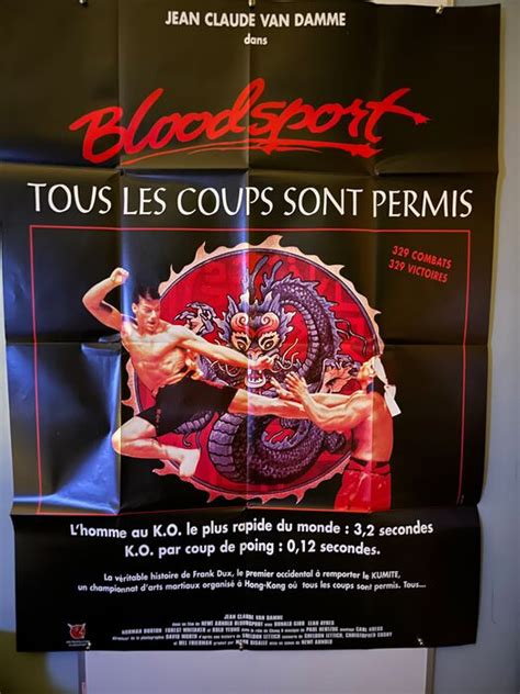 Bloodsport - Jean-Claude Van Damme - Poster, Original - Catawiki