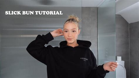 slick bun tutorial - YouTube