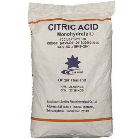 Citric Acid, Crystal at Rs 150/kg in Udaipur | ID: 26397809688