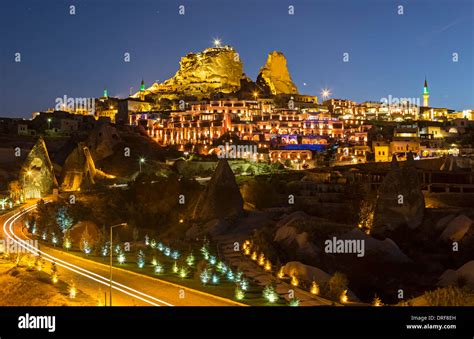 Uchisar Castle and Village, Cappadocia, Turkey Stock Photo - Alamy