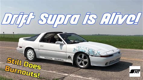 MK3 Supra Drift Car Gets Some Love | Start Up | Burnouts - YouTube