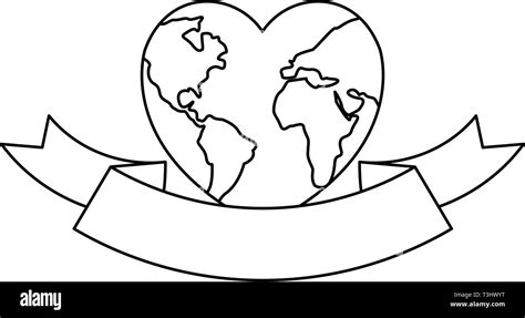 world shaped a heart happy earth day vector illustration Stock Vector Image & Art - Alamy