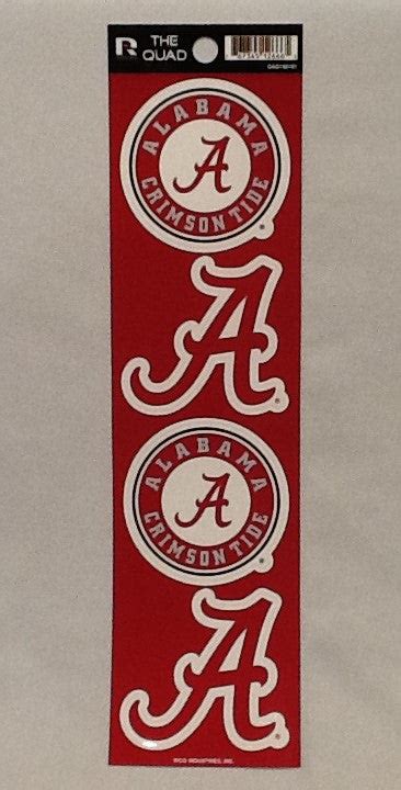 Alabama Crimson Tide Set of 4 Decals Stickers The Quad by Rico 2x2 Inc – Hub City Sports