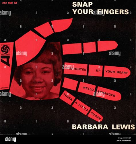 SNAP YOUR FINGERS BARBARA LEWIS - Vintage vinyl cover album Stock Photo ...