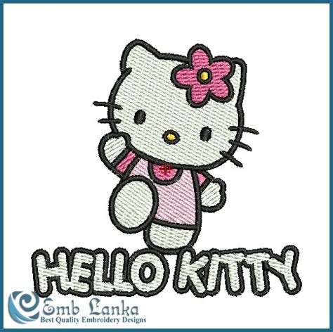 Hello Kitty Embroidery Design - Emblanka