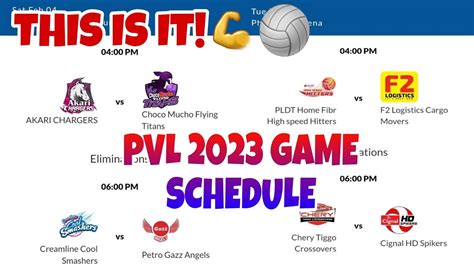 HERE IS THE SCHEDULE FOR THE PVL 2023 ALL-FILIPINO CONFERENCE - YouTube