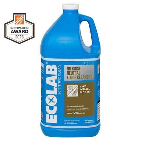 ECOLAB 1 Gal. No Rinse Neutral Floor Concentrate Cleaner 7700415 - The Home Depot