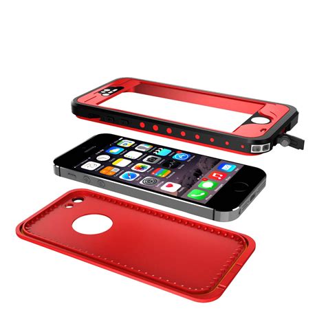 PUNKcase StudStar Red Case for Apple iPhone 5S/5 Waterproof Case – punkcase