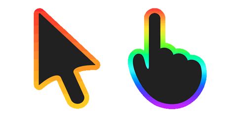 Black Rainbow Stroke Gradient Animated Cursor - Chroma Cursor