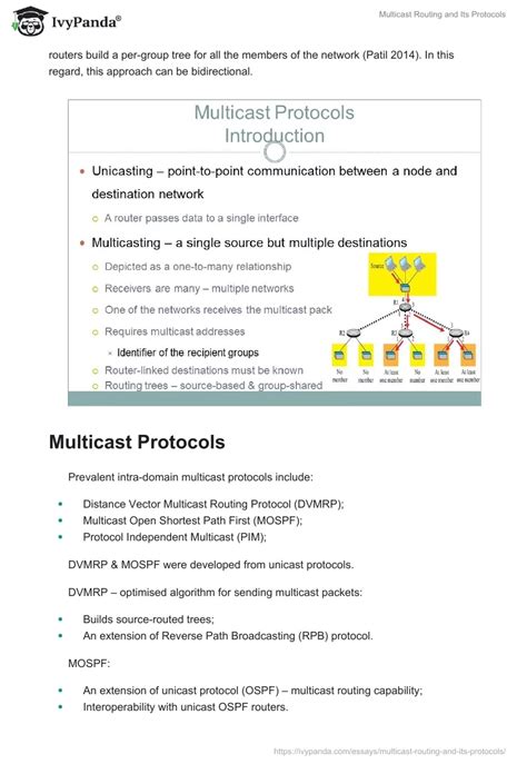 Multicast Routing and Its Protocols - 1285 Words | Presentation Example